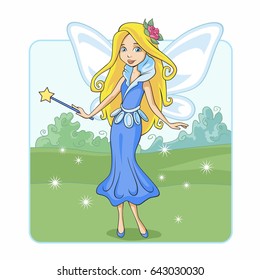 Little Fairy Godmother Girls Stock Vector (Royalty Free) 643030030 ...