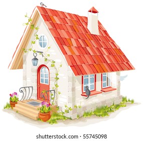 little fairy house with a tiled roof