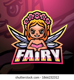 Little fairy mascot esport logo design