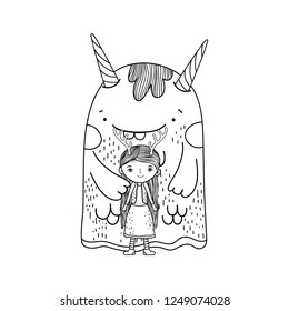 little fairy with monster characters