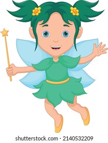 little fairy pose standing cartoon