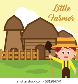 Little farmer illustration