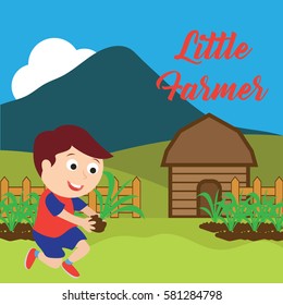 Little farmer illustration