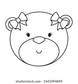 little female bear teddy with bows