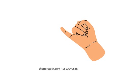 little finger making gesture of promise on white background