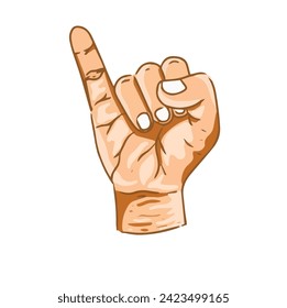Little finger vector. Promise symbol