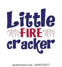 Little fire cracker, cracker vector, 4th July