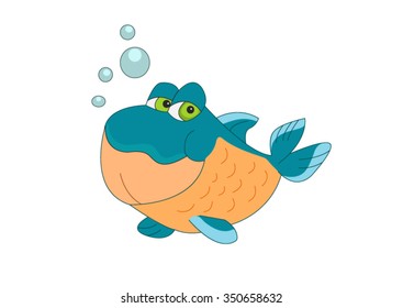 little fish blowing bubbles of air