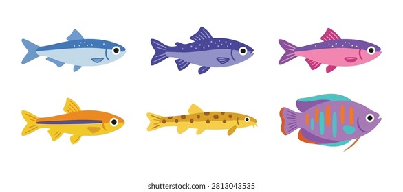 little fish cartoon bundle set