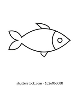 Little fish Element of travel icon for mobile concept and web apps. Thin line fish icon can be used for web and mobile. Premium icon on white background