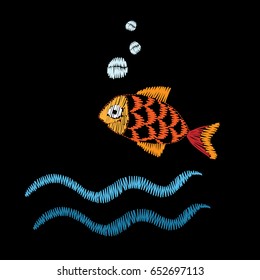 tropical fish embroidery designs