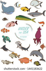 little fish under the sea