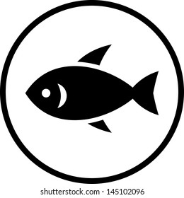 Little fish Vector icon isolated