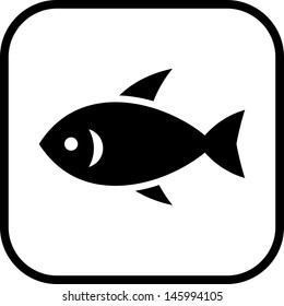Little fish Vector icon isolated