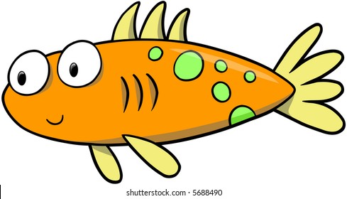 Little Fish Vector Illustration Stock Vector (royalty Free) 5688490 