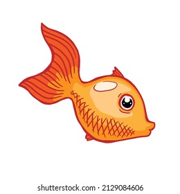 little fish vector illustration on white background