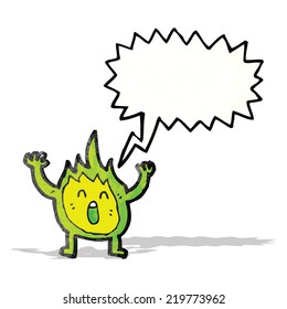 caricatura de criatura de la llama pequeña