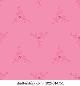 Little Floral Seamless Pattern with Cute Daisy Flowers. Feminine Rapport for Textile, Fabric, Wallpaper in Trendy Rustic Style. Colorful Seamless Pattern with Tiny Flowers. Vector Background.