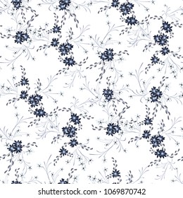 Little Floral Seamless Pattern Cute Daisy Stock Vector Royalty Free