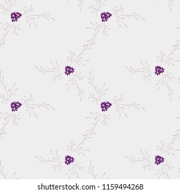 Little Floral Seamless Pattern with Cute Daisy Flowers. Feminine Rapport for Textile, Fabric, Wallpaper in Trendy Liberty Style. Colorful Seamless Pattern with Tiny Flowers. Vector Background.