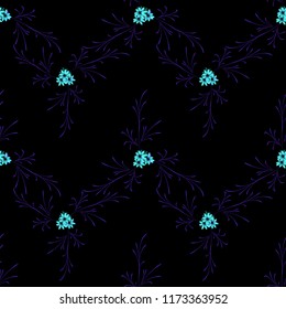 Little Floral Seamless Pattern with Cute Daisy Flowers. Feminine Rapport for Textile, Fabric, Wallpaper in Trendy Country Style. Colorful Seamless Pattern with Tiny Flowers. Vector Background.