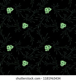 Little Floral Seamless Pattern with Cute Daisy Flowers. Feminine Rapport for Linen, Fabric, Wallpaper in Trendy Rustic Style. Colorful Seamless Pattern with Tiny Flowers. Vector Background.