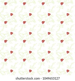 Little Floral Seamless Pattern with Delicate Daisy Flowers. Feminine Rapport for Linen, Fabric, Wallpaper in Trendy Country Style. Colorful Seamless Pattern with Tiny Flowers. Vector Background.