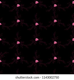 Little Floral Seamless Pattern with Delicate Daisy Flowers. Feminine Rapport for Linen, Textile, Wallpaper in Trendy Rustic Style. Colorful Seamless Pattern with Tiny Flowers. Vector Background.