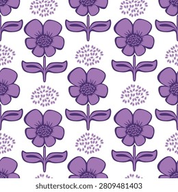 Little floral seamless work design, botanical flowers allover print work
