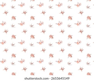 little flower arrange as seamless pattern on white background