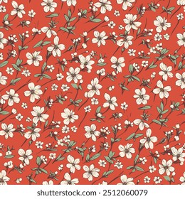 little flower leaf branch botanic, art textile design pattern, repeats, effect abstract,colors print digital,spring summer