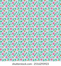  Little flower pattern, small floral seamless pattern vector illustration textile print allover background