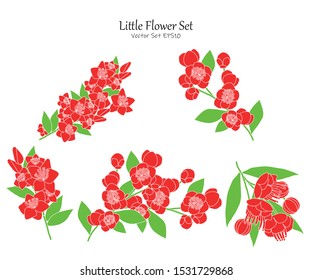 Little Flower Vector File EPS10 Package Set, Vector illustration design element