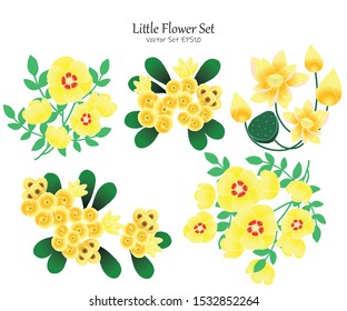 Little Flower Vector File EPS10 Package Set, Vector illustration design element