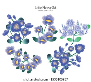 Little Flower Vector File EPS10 Package Set, Vector illustration design element