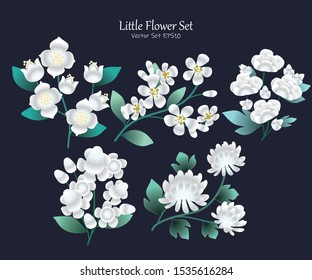 Little Flower Vector File EPS10 Package Set, Vector illustration design element