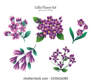 Little Flower Vector File EPS10 Package Set, Vector illustration design element