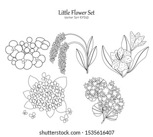 Little Flower Vector File EPS10 Package Set, Vector illustration design element