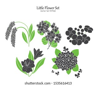 Little Flower Vector File EPS10 Package Set, Vector illustration design element
