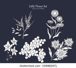 Little Flower Vector File EPS10 Package Set, Vector illustration design element