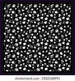 Little flowers graphic for bandana or any design