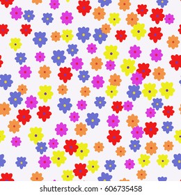 Little flowers pattern on white background