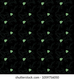 Little Flowers. Seamless Pattern with Cute Daisy Flowers. Feminine Rapport for Textile, Fabric, Wallpaper in Trendy Liberty Style. Colorful Seamless Pattern with Tiny Flowers. Vector Background.