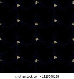 Little Flowers. Seamless Pattern with Cute Daisy Flowers. Feminine Rapport for Linen, Textile, Wallpaper in Trendy Liberty Style. Colorful Seamless Pattern with Tiny Flowers. Vector Background.