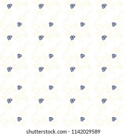 Little Flowers. Seamless Pattern with Cute Daisy Flowers. Feminine Rapport for Linen, Textile, Fabric in Trendy Rustic Style. Colorful Seamless Pattern with Tiny Flowers. Vector Background.