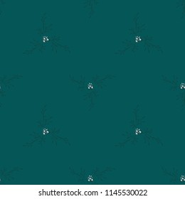Little Flowers. Seamless Pattern with Cute Daisy Flowers. Feminine Rapport for Linen, Fabric, Wallpaper in Trendy Rustic Style. Colorful Seamless Pattern with Tiny Flowers. Vector Background.