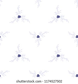 Little Flowers. Seamless Pattern with Cute Daisy Flowers. Feminine Rapport for Textile, Fabric, Wallpaper in Trendy Liberty Style. Colorful Seamless Pattern with Tiny Flowers. Vector Background.