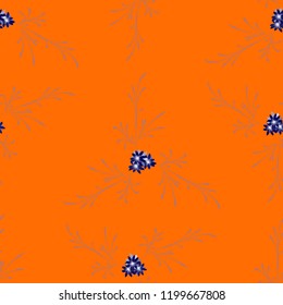 Little Flowers. Seamless Pattern with Cute Daisy Flowers. Feminine Rapport for Textile, Fabric, Wallpaper in Trendy Liberty Style. Colorful Seamless Pattern with Tiny Flowers. Vector Background.