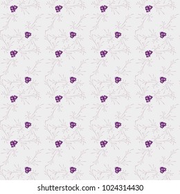 Little Flowers. Seamless Pattern with Delicate Daisy Flowers. Feminine Rapport for Textile, Fabric, Wallpaper in Trendy Liberty Style. Colorful Seamless Pattern with Tiny Flowers. Vector Background.