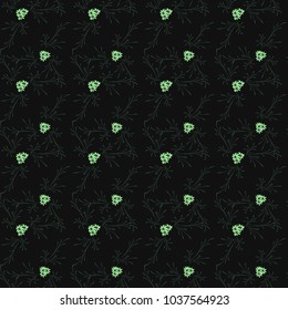 Little Flowers. Seamless Pattern with Delicate Daisy Flowers. Feminine Rapport for Linen, Fabric, Wallpaper in Trendy Rustic Style. Colorful Seamless Pattern with Tiny Flowers. Vector Background.